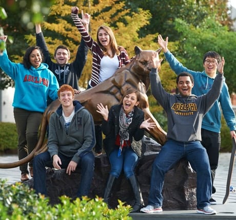 Students at Adelphi University